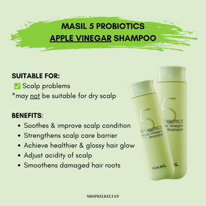Masil 5 Probiotic Apple Vinegar Shampoo 300ml (Yellow)