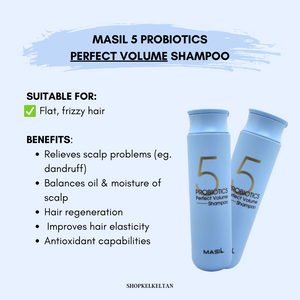 Masil 5 Probiotic Perfect Volume Shampoo 300ml (Blue)